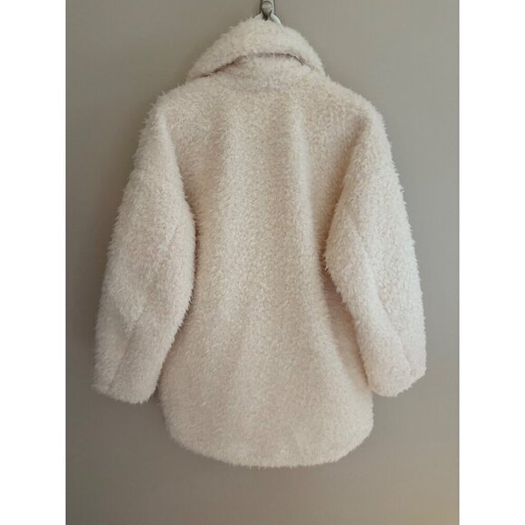 Treasure & Bond NWT Teddy Fleece Jacket Ivory Size XS Shearling Fuzzy Faux Fur - Picture 6 of 13